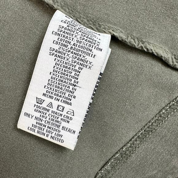 Marrakech Anthropologie Vest Army Green Womens S Utility Pockets Full Zip Collar - Picture 9 of 9